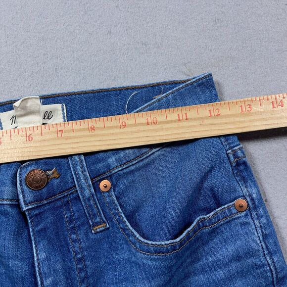 Madewell Jeans Women 24 Cali Demi Boot Cropped High Rise Demin Blue‎ Mid - Picture 6 of 11
